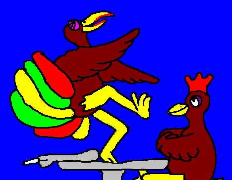 Shakin a tailfeather!