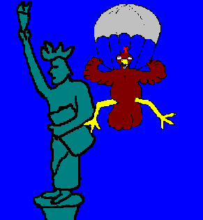 Bail out over New York harbour!